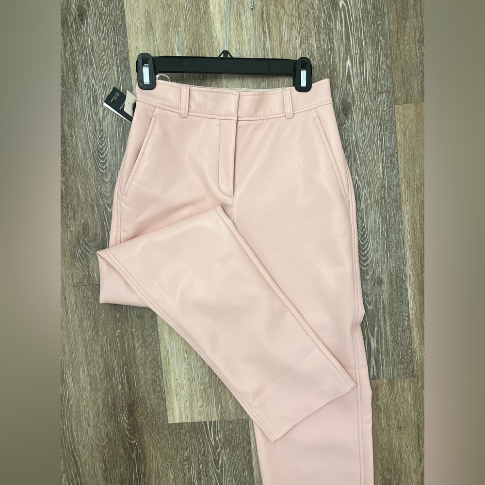 Nude pink leather command pants